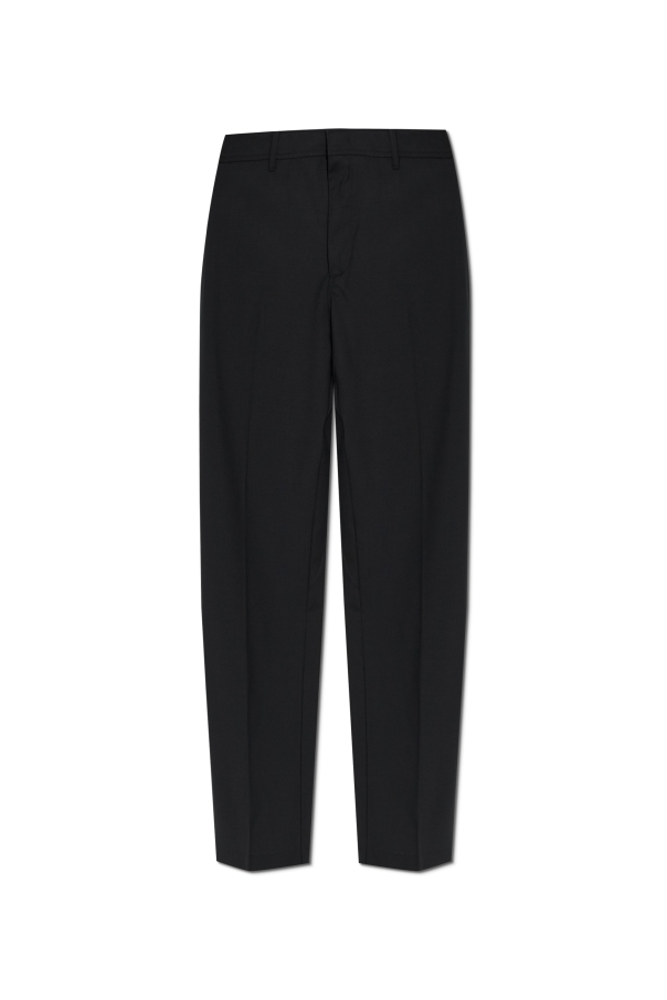 Emporio Armani Wełniane spodnie w kant