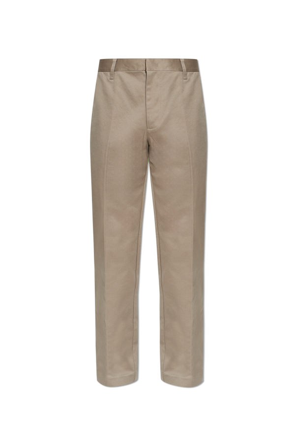 Emporio Armani Cotton trousers with tapered legs
