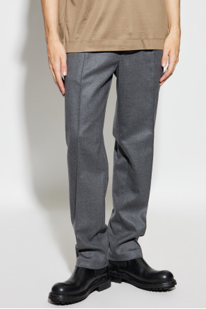 Emporio Armani Pantalones de lana con raya marcada