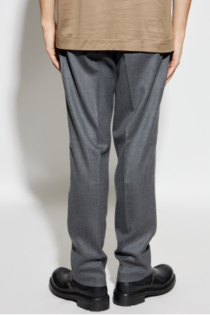 Emporio Armani Pantalones de lana con raya marcada