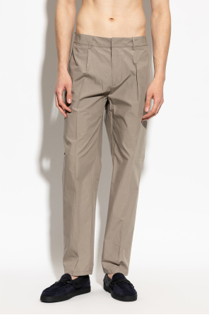 Emporio Armani Cotton trousers with tapered legs