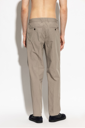 Emporio Armani Cotton trousers with tapered legs