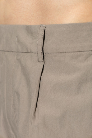Emporio Armani Cotton trousers with tapered legs