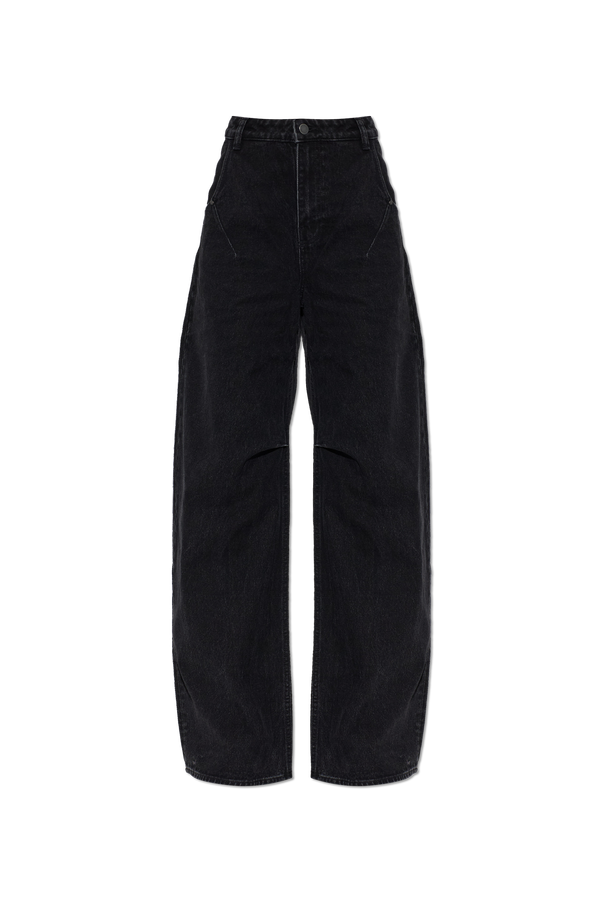 Black wide leg jeans od ENTIRE STUDIOS