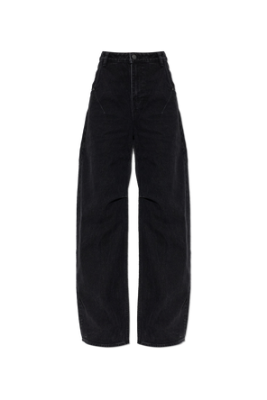 Black wide leg jeans