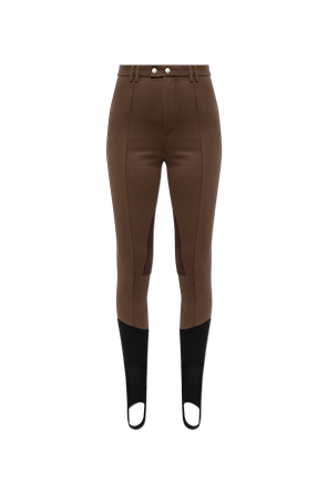 Leggings with heel strap