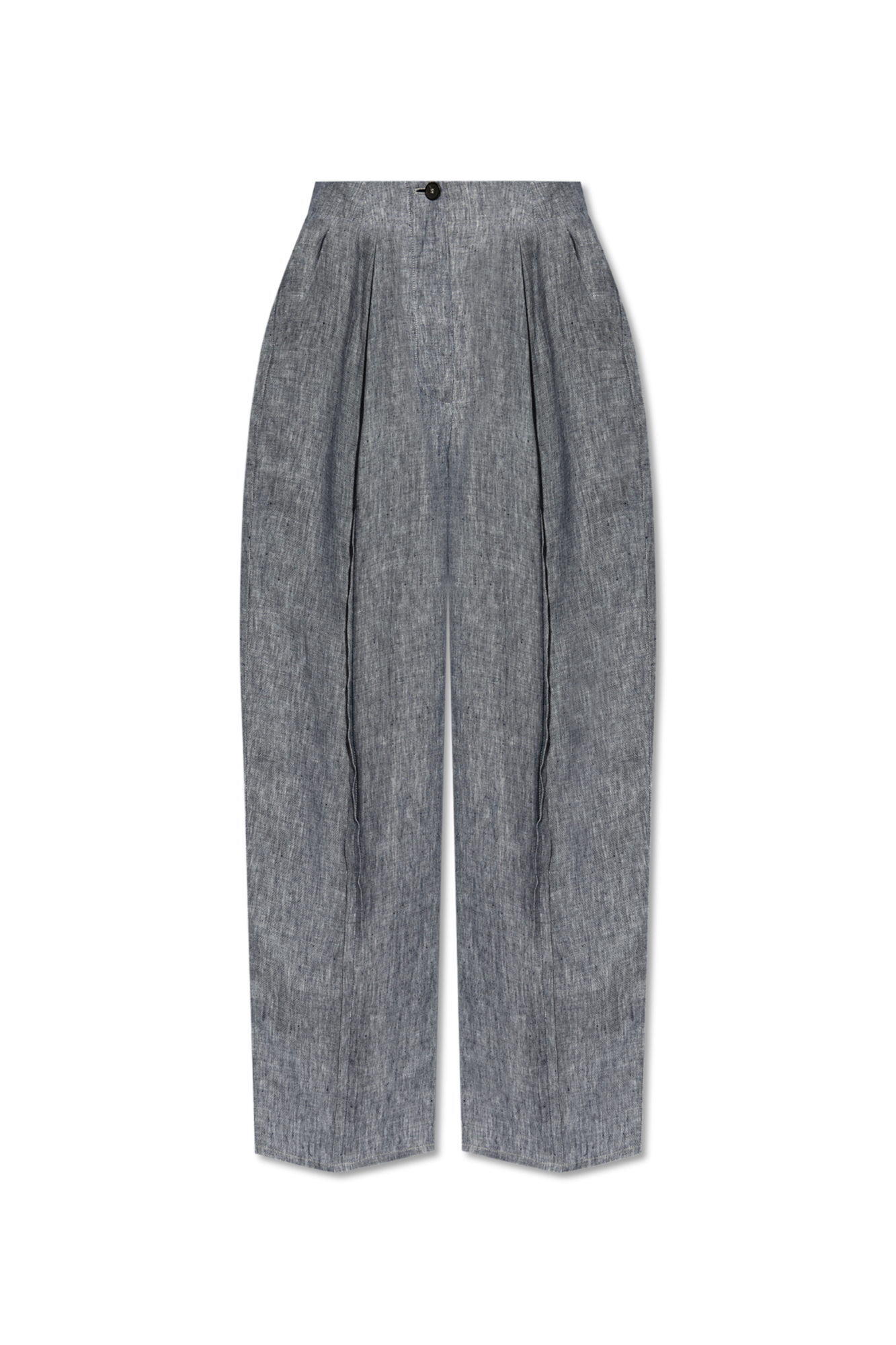 Emporio Armani Linen pants with stitching on the legs | Women