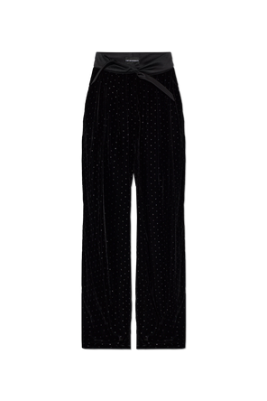 Pantalones aterciopelados con hilo de lurex