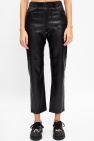 Samsøe Samsøe BLACK Faux-leather trousers