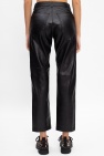Samsøe Samsøe BLACK Faux-leather trousers