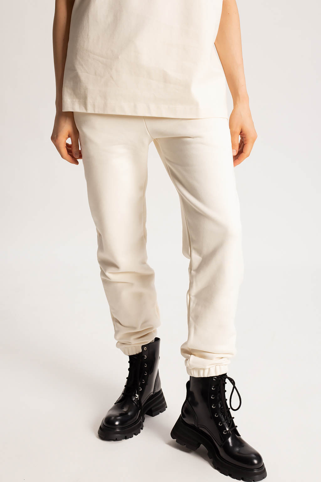 Sams\u00f8e & sams\u00f8e Sweat Pants white-primrose simple style Fashion Trousers Sweat Pants Samsøe & samsøe 