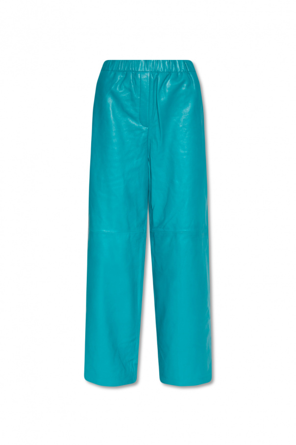 Samsøe Samsøe ‘Jewel’ leather Mid trousers