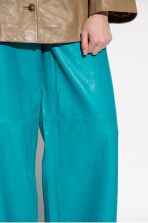 Samsøe Samsøe ‘Jewel’ leather Mid trousers
