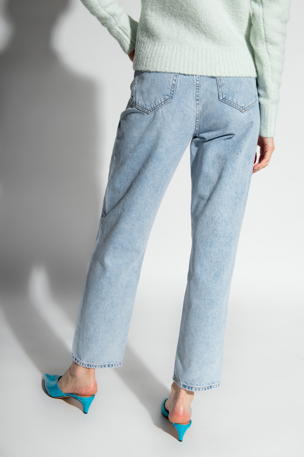 De-iceShops Norway - Light blue 'Marianne' - waisted jeans Samsøe Samsøe - lace-trimmed wrap
