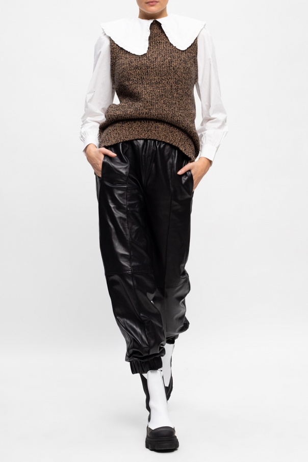 Ganni Leather trousers