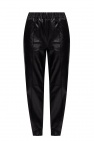 Ganni BLACK Leather trousers
