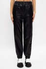 Ganni BLACK Leather trousers
