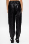 Ganni BLACK Leather trousers