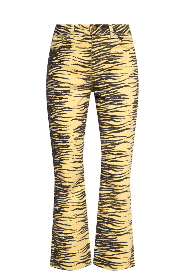 Ganni Jeans with animal pattern