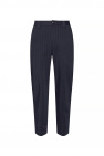 Ganni NAVY BLUE Ribbed trousers
