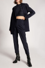 Ganni NAVY BLUE Ribbed trousers