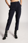 Ganni NAVY BLUE Ribbed trousers
