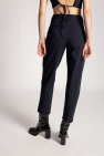 Ganni NAVY BLUE Ribbed trousers
