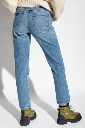 Ganni Haikure tie-waist cropped jeans