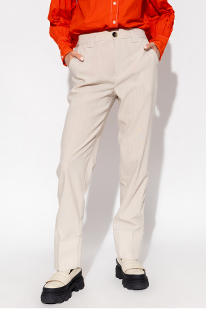 Ganni Pleat-front strapless trousers