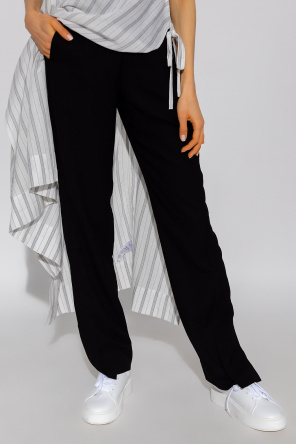 Ganni Textured cady trousers