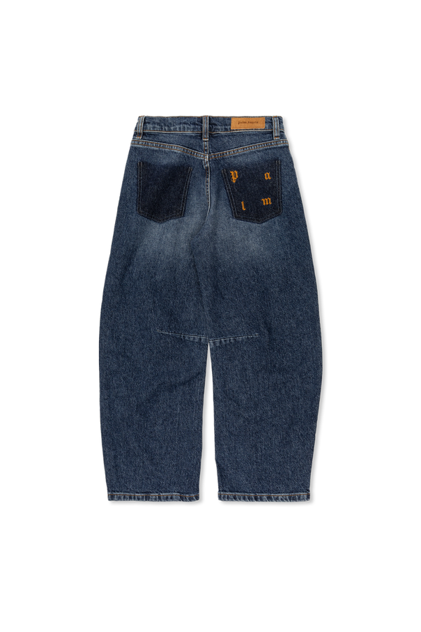 Palm Angels Kids Jeansy o prostym kroju