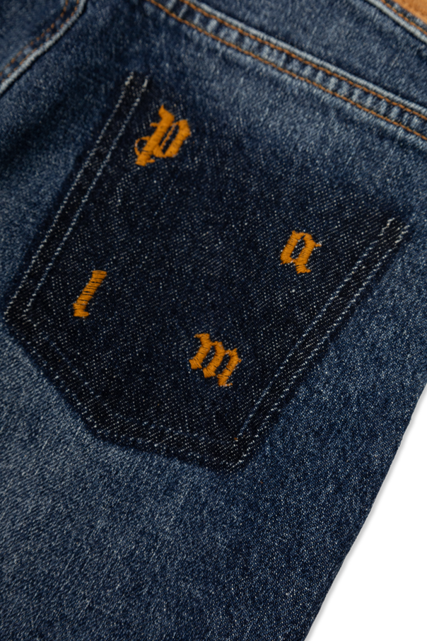 Palm Angels Kids Jeansy o prostym kroju