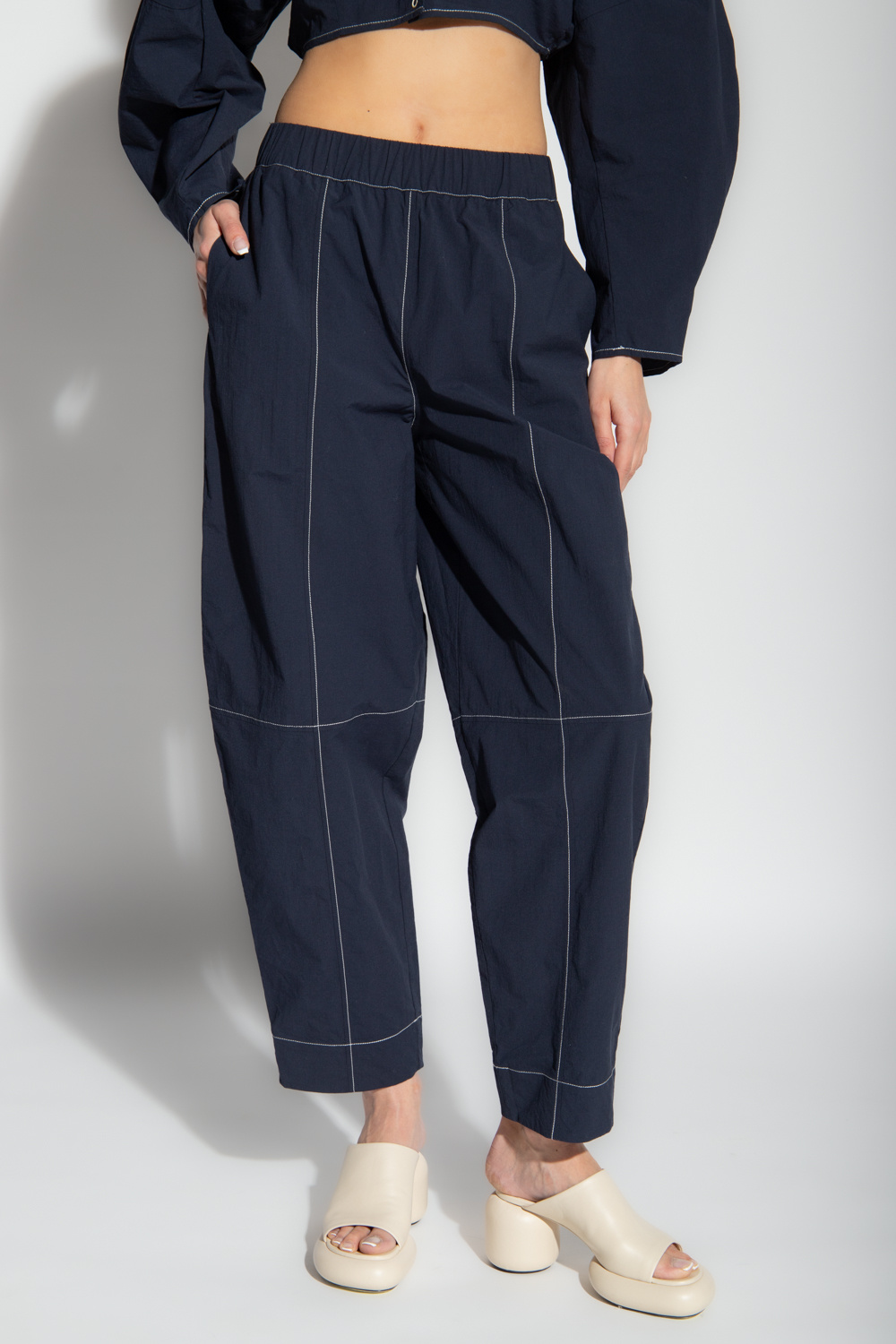 Ganni Vends trousers with contrasting seams