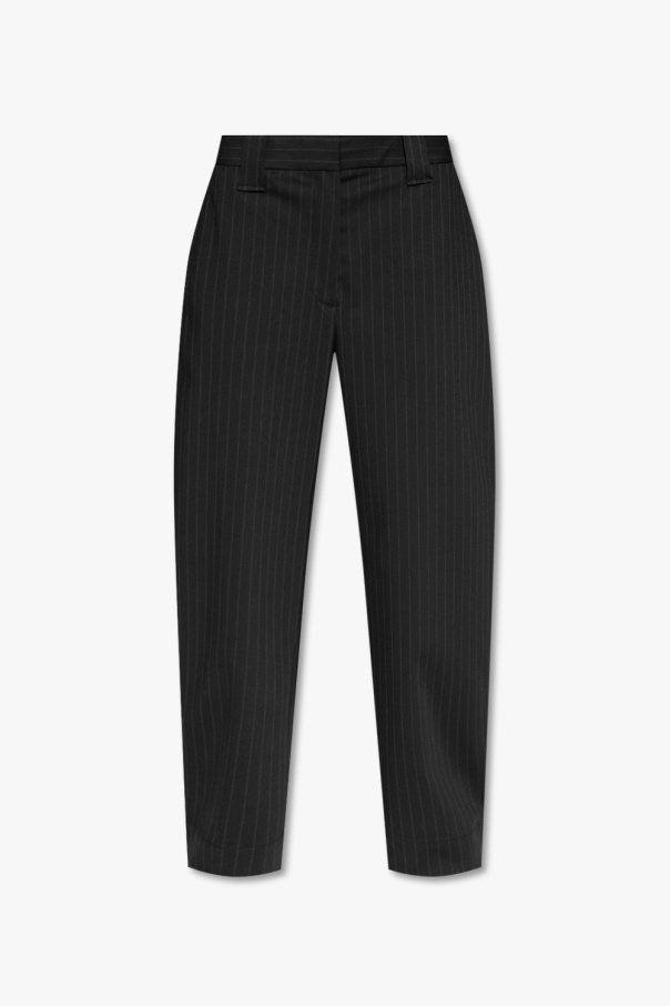 Ganni Pinstriped V-neck trousers