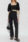 Ganni BLACK Pleat-front trousers