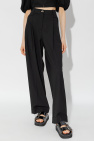 Ganni BLACK Pleat-front trousers