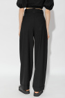 Ganni BLACK Pleat-front trousers