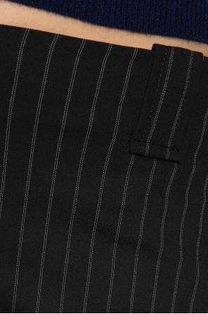 Ganni Pleat-front trousers with pinstripes