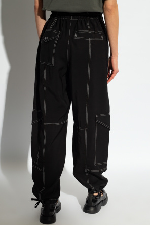 Ganni Cargo Textured trousers