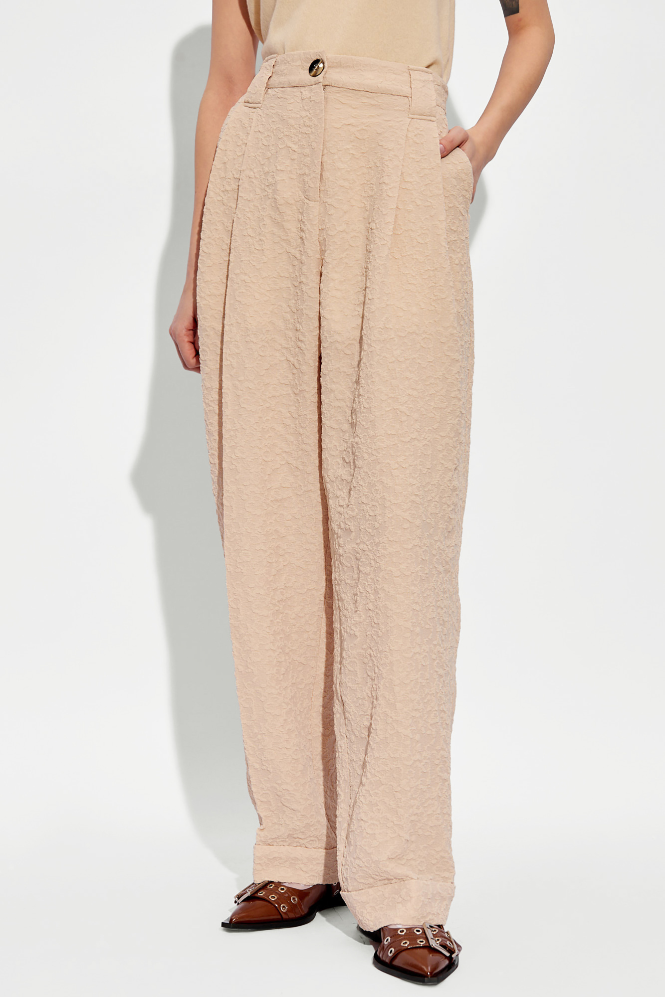 Ganni Jacquard trousers