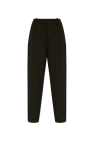 Ganni BLACK Trousers with stitching on the legs