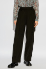 Ganni BLACK Trousers with stitching on the legs
