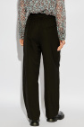 Ganni BLACK Trousers with stitching on the legs