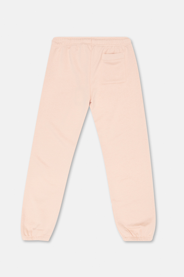 Acne Studios Kids Blank NYC Pantaloncini di jeans tie-dye arancioni