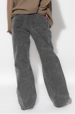 Acne Studios Relaxed-fitting canvas Schwarz trousers