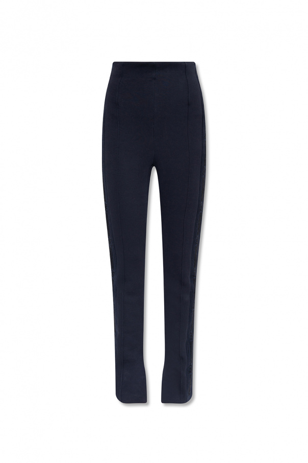 Fendi High-waisted padded Geometric trousers