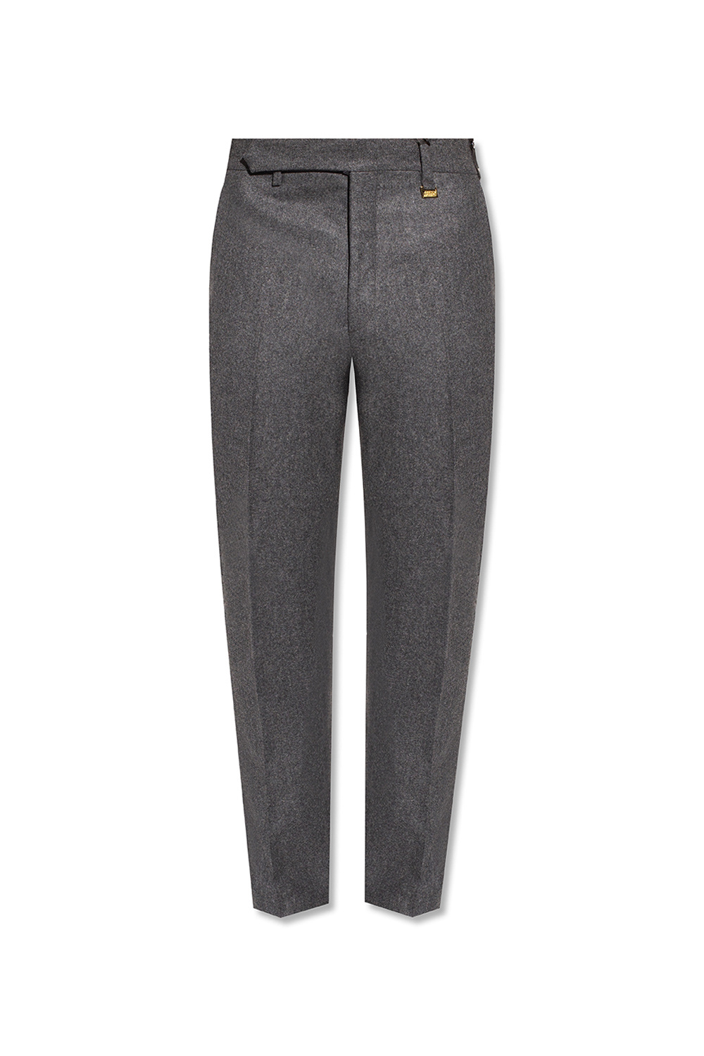 Fendi Wool pleat-front embellished trousers