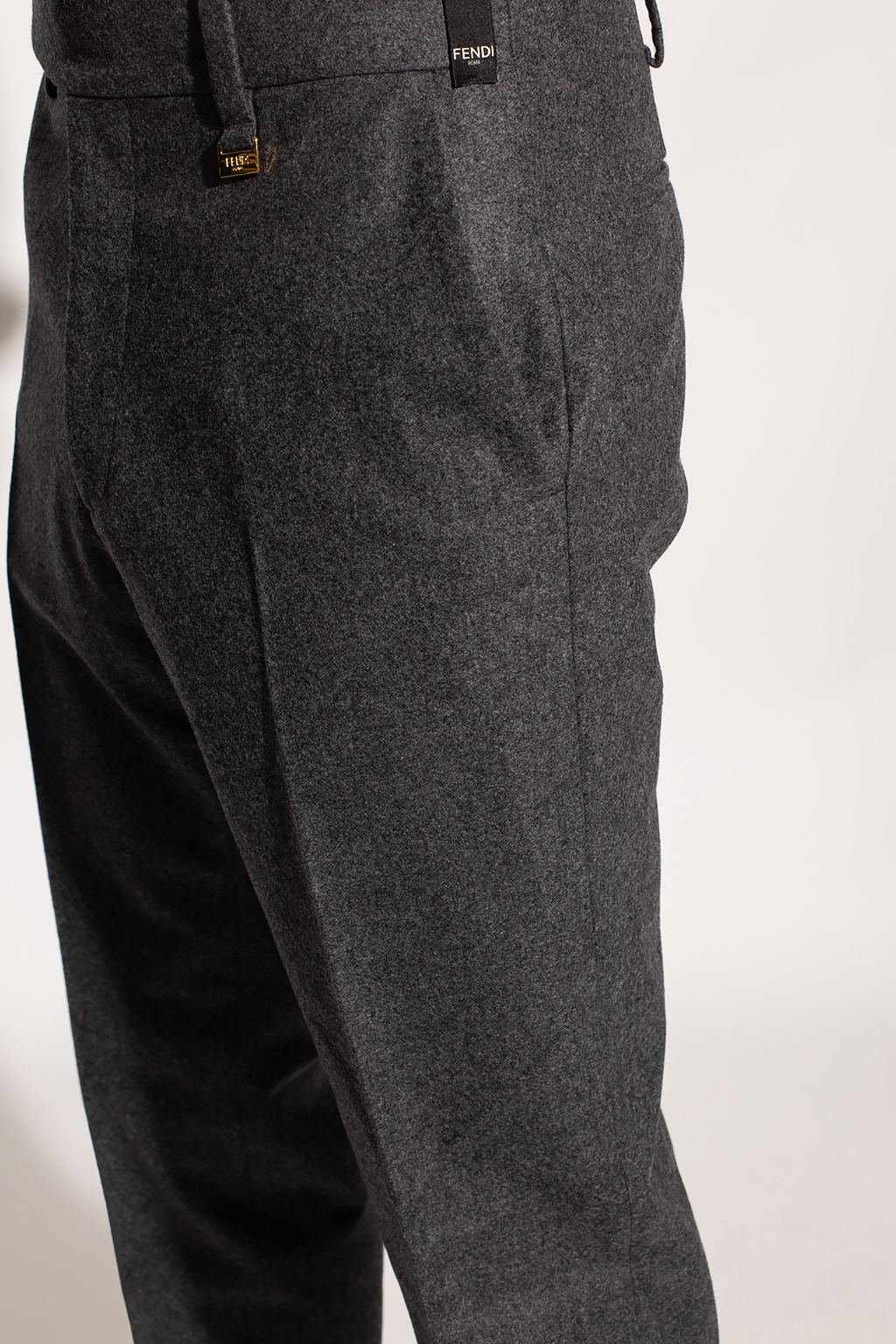 Fendi Wool pleat-front trousers