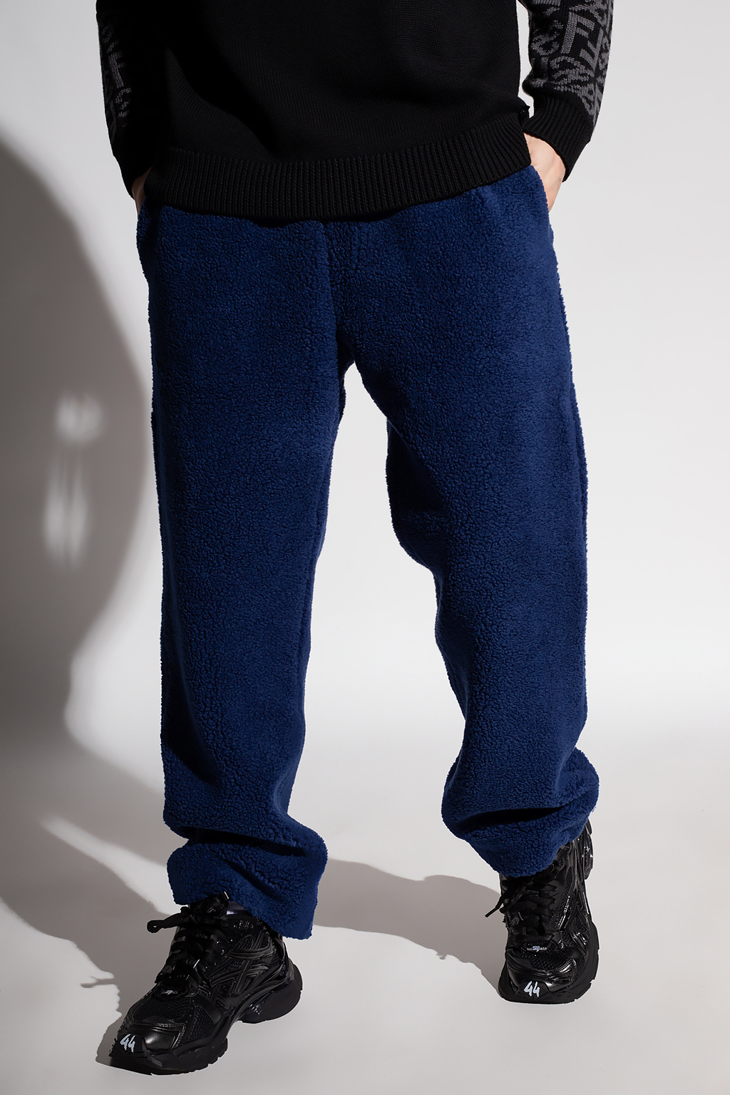Fendi Poplin trousers with teddy effect
