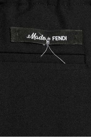 Fendi Wool pleat-front trousers
